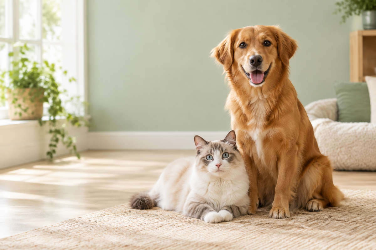 Foto generica di un cane e un gatto per il negozio