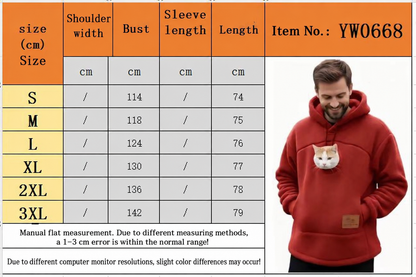 Pullover porta Cane e Gatto con Tasca